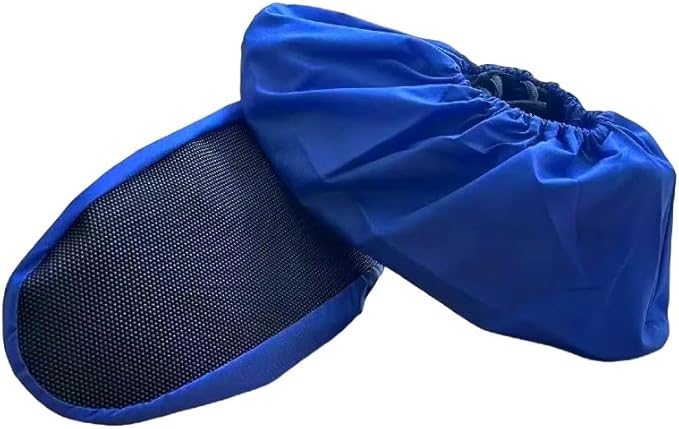 Jron 5 Pairs Premium Reusable Washable Shoe Cover Boot Covers for Contractors (5 Pairs | US 12-14 For Shoes/US 11-13 For Boots, Blue)