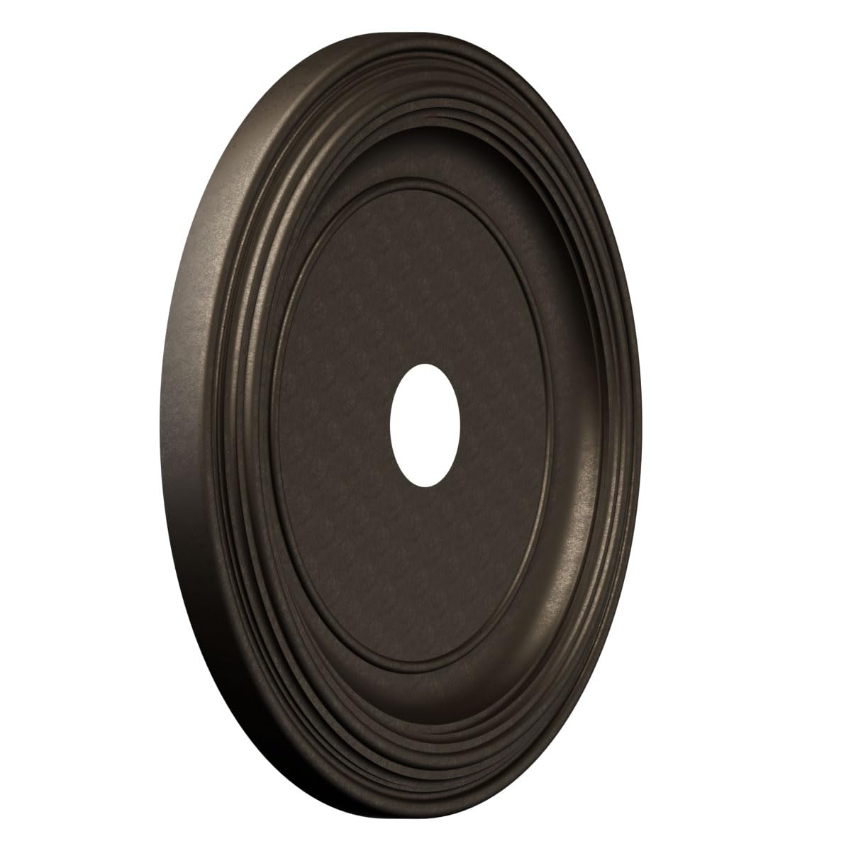 Ekena Millwork 22Od X 3 1/2Id X 1 1/2P Traditional Thermoformed Pvc Ceiling Medallion (Fits Canopies Up To 13 1/2), Metallic Bla