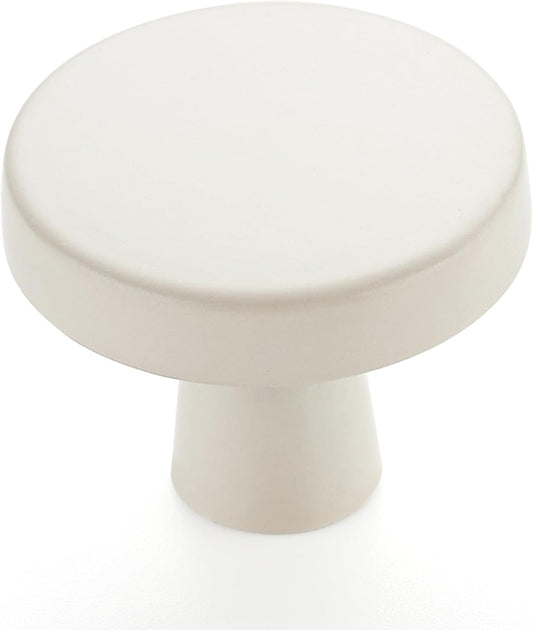 Ravinte 25 Pack Drawer Pulls 1-1/4 Inch Kitchen Cabinet Knobs Solid Round Dresser Drawer Knobs White Dresser Knobs Simple Cabinet Hardware for Cupboard