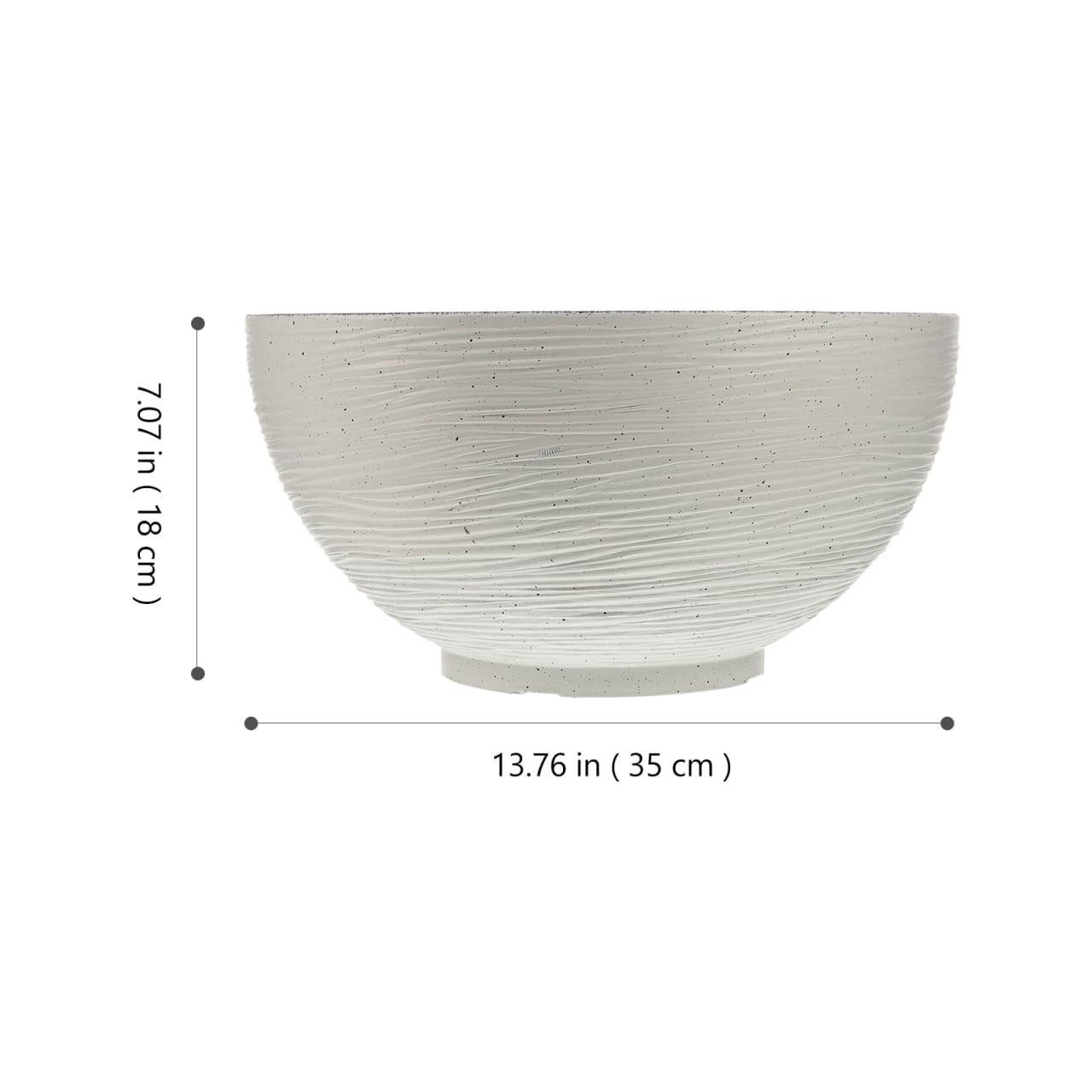 Angoily Lotus Bowl Planter, 200 Oz Large Hydroponic Planter for Water Lilies, 13.76 Inch Round Flower Succulent Cactus Bowl Flower Pot, Garden Decorative Fishbowl