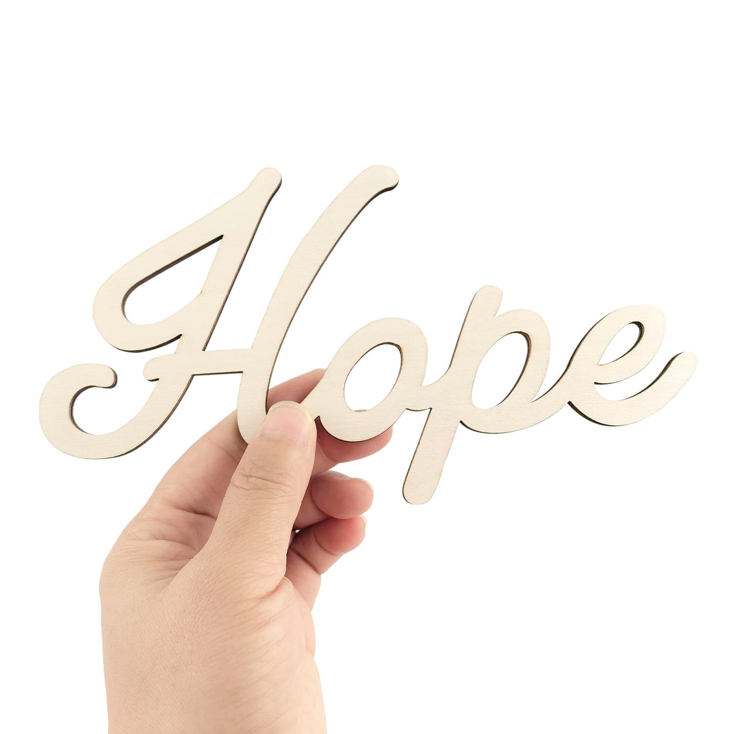 6 Pack 8 Inch Wood Hope Letters Cutouts Wood Hope Signs Wooden Hope Hanging Ornaments DIY Hope Wall Decor for Home Party Decoration