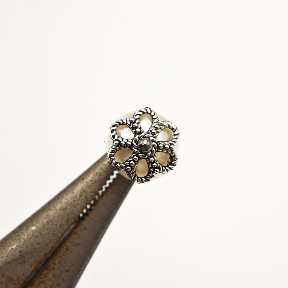 INSPIRELLE 450 Pieces Antique Silver Bead Caps Metal Alloy Filigree Flower Cup Shape Bead for Bracelet Necklace Earring Jewelry Making