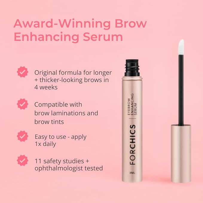 ForChics Lash and Brow Growth Duo - Complete Eye Transformation Kit- Prostaglandin-Free Peptide Formula for Fuller Lashes and Brows in 2 Weeks - Hormone-Free, Vegan (2 x 0.10 fl oz)