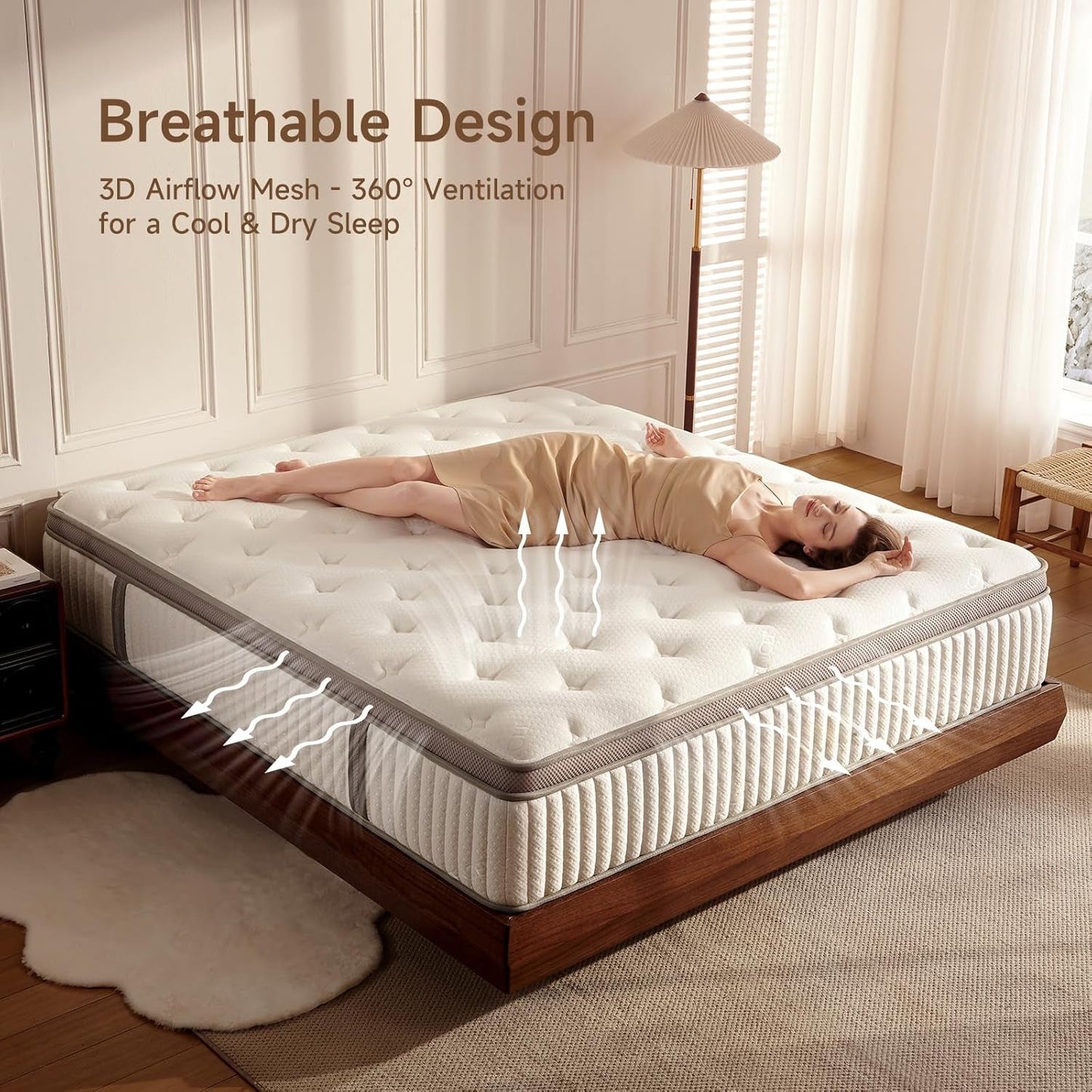 Queen Mattress, 12 Inch Queen Size Cool Memory Foam Mattresses for Pressure Relief, Designed for Queen Bed,Medium Firm Hybrid Mattress in a Box, Certipur-Us Certified