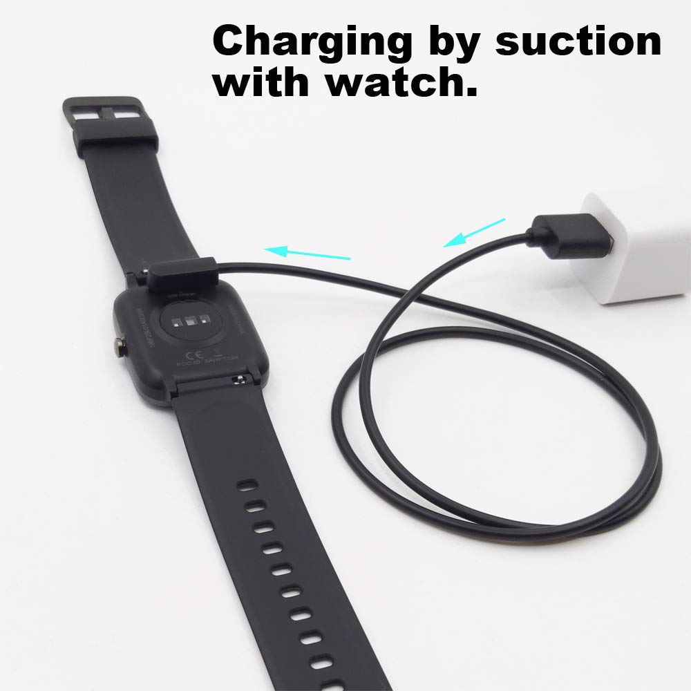 Smaate Smart Watch Cables Compatible With Trausi Tg08 1.83    Smartwatch, 2-Pack