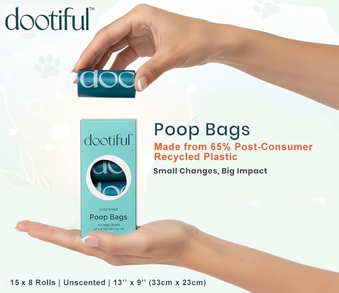 Dog Poop Bags - 240 Unscented Bag, 65% Recycled Materials, Tear Resistant Pet Bags for Poop - 16 Rolls, 100% Leak Proof - Extra Thick, Eco-Friendly Doggie Waste Bags for Hassle-Free Cleanup - Outdoor