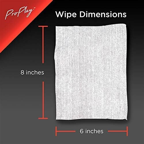 ProPlay Athletic Shoe Cleaning Wipes | Carnauba Wax Included | Repels Water from Shoes | Powerful Cleaner That Removes Dirt, Grass, and Sand | Convenient, Resealable Pack - Unscented | 24 Pack