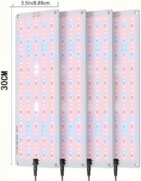 Under Cabinet Grow Light, 616 LEDs Plant Grow Lights for Shelf, with 3/9/12H Timer, 43W Full Spectrum Led Grow Light, 10 Dimmable Levels, for Seedling, Veg, Succulents -4PCS