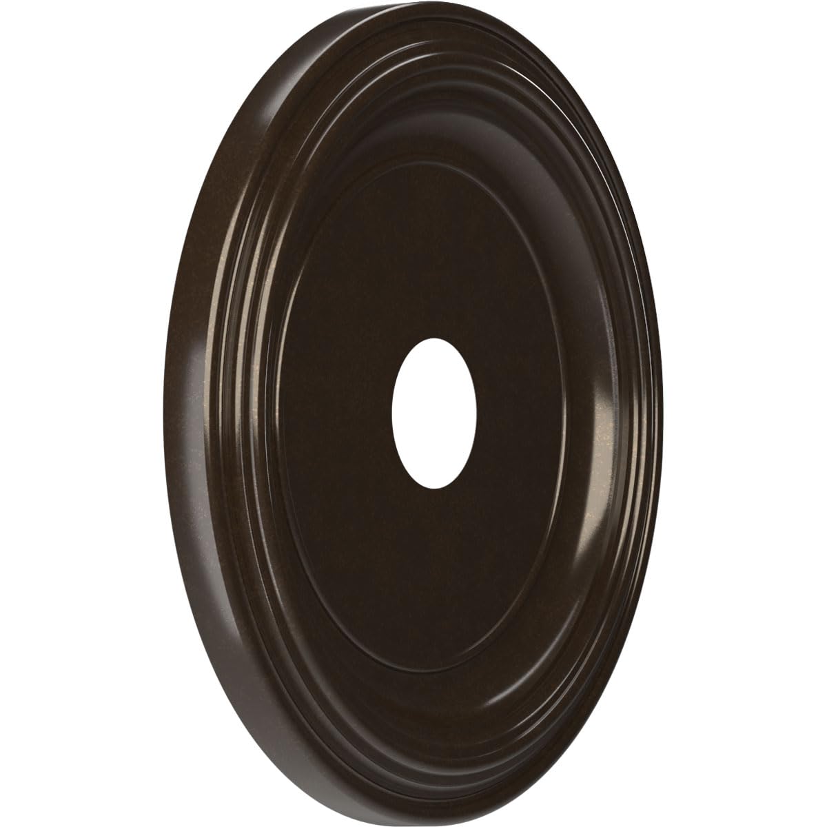 19Od X 3 1/2Id X 1 1/2P Traditional Thermoformed Pvc Ceiling Medallion (Fits Canopies Up To 11 1/2), Universal Metallic Rustic M