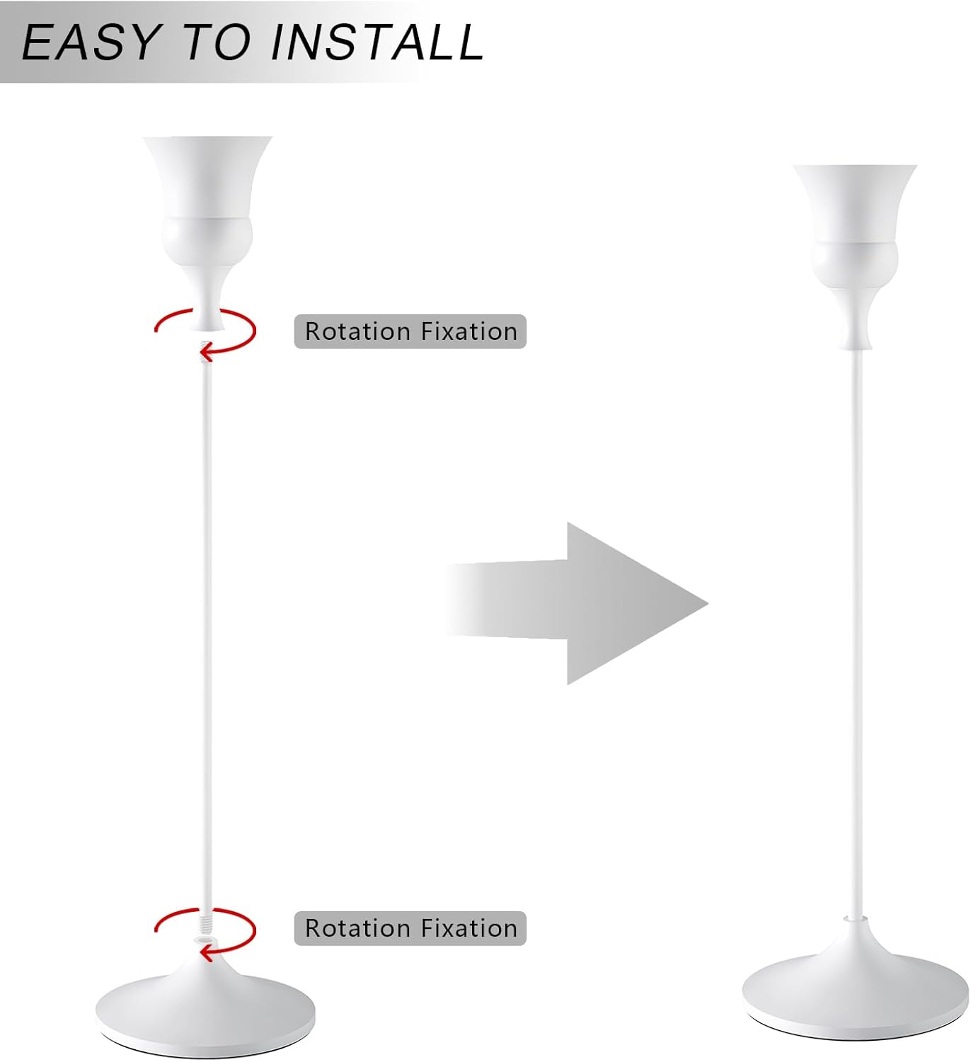 Candlestick Holders White, 3 Packs Taper Candle Holder for Candlesticks, Candle Sticks Holder Decor for Home Decor