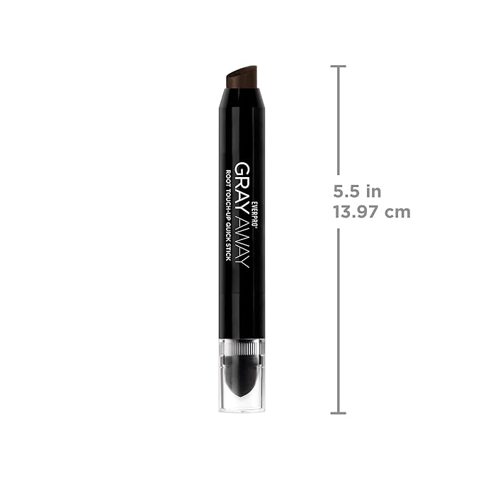 EVERPRO Gray Away Root Touchup Quick Stick, Black/Dark Brown, 0.1 Oz