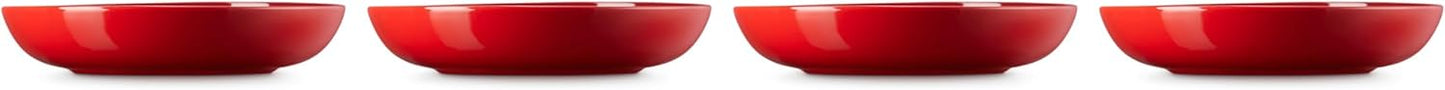 Le Creuset Stoneware Set of 4 Pasta Bowls, 8.5" each, Cerise