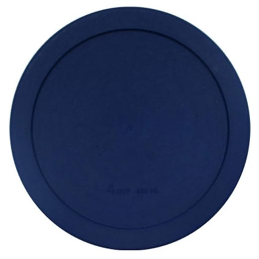 Wood Grip Lids for Pyrex and Anchor Round Glass Containers Works for 6/7 Cups - 6-Cups, Blue-4 Pack