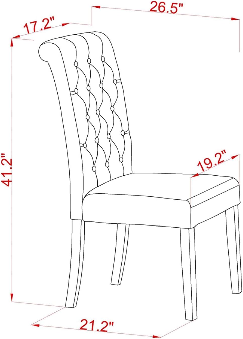 East West Furniture OXBR3-MAH-04 3 Piece Dining Room Furniture Set Contains a Square Dining Table and 2 Light Tan Linen Fabric Upholstered Chairs, 36x36 Inch, Mahogany