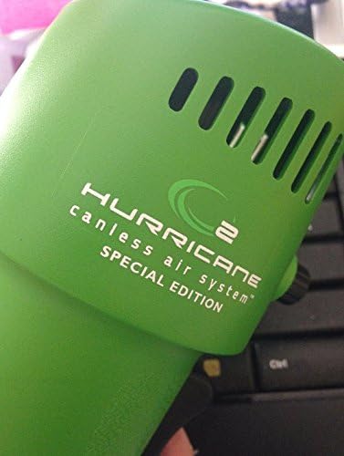 Canless Air O2 Industrial Hurricane Compressed Air Duster | Cordless, Rechargeable Air Blower for Cleaning Keyboards, Computers | 5 Attachments - Green