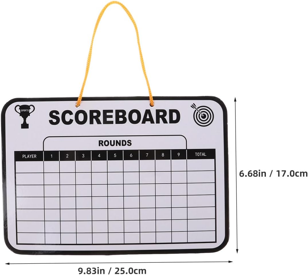 Golf Scoreboard Double-Sided Dry Erase Scorecard for Keeping Compact and Portable Whiteboard for Kids and Adults