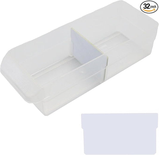 (32-Pack) Small Drawer Dividers compatible with Craft Cabinet and Hardware Storage Organizers, (Dividers Only)