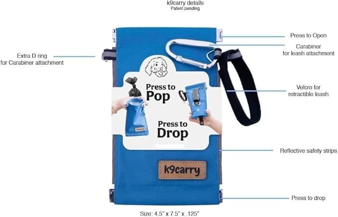 Poop Bag Holders for Leashes with Dog Poop Bags Rolls Biodegradable - Puppy Essentials & Litter Supplies - Durable Dispenser & Leak-Proof Pet Bags, Walking Parks Doggy Accessories Boy Girl Husky Mist