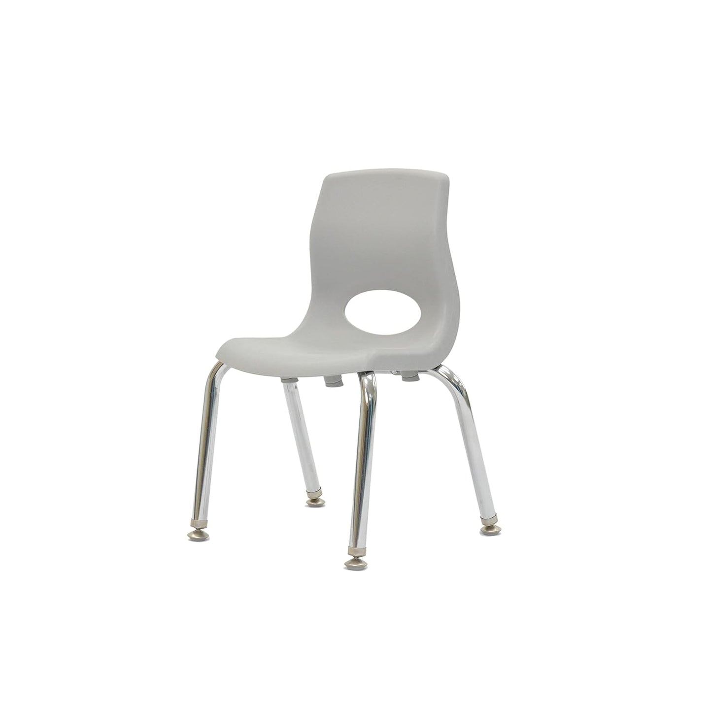 Children’s Factory, AB8010GYC, MyPosture Plus 10" H Chair, Gray with Chrome Legs, Kids Preschool, Daycare or Classroom Flexible Seating, Toddler Desk Chair