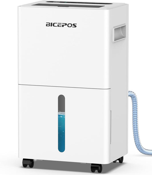 1500 Sq.Ft Dehumidifier for Basement with Drain Hose, 21 Pints Dehumidifiers for Home, Bathroom, Bedroom, Large Room, Continuous