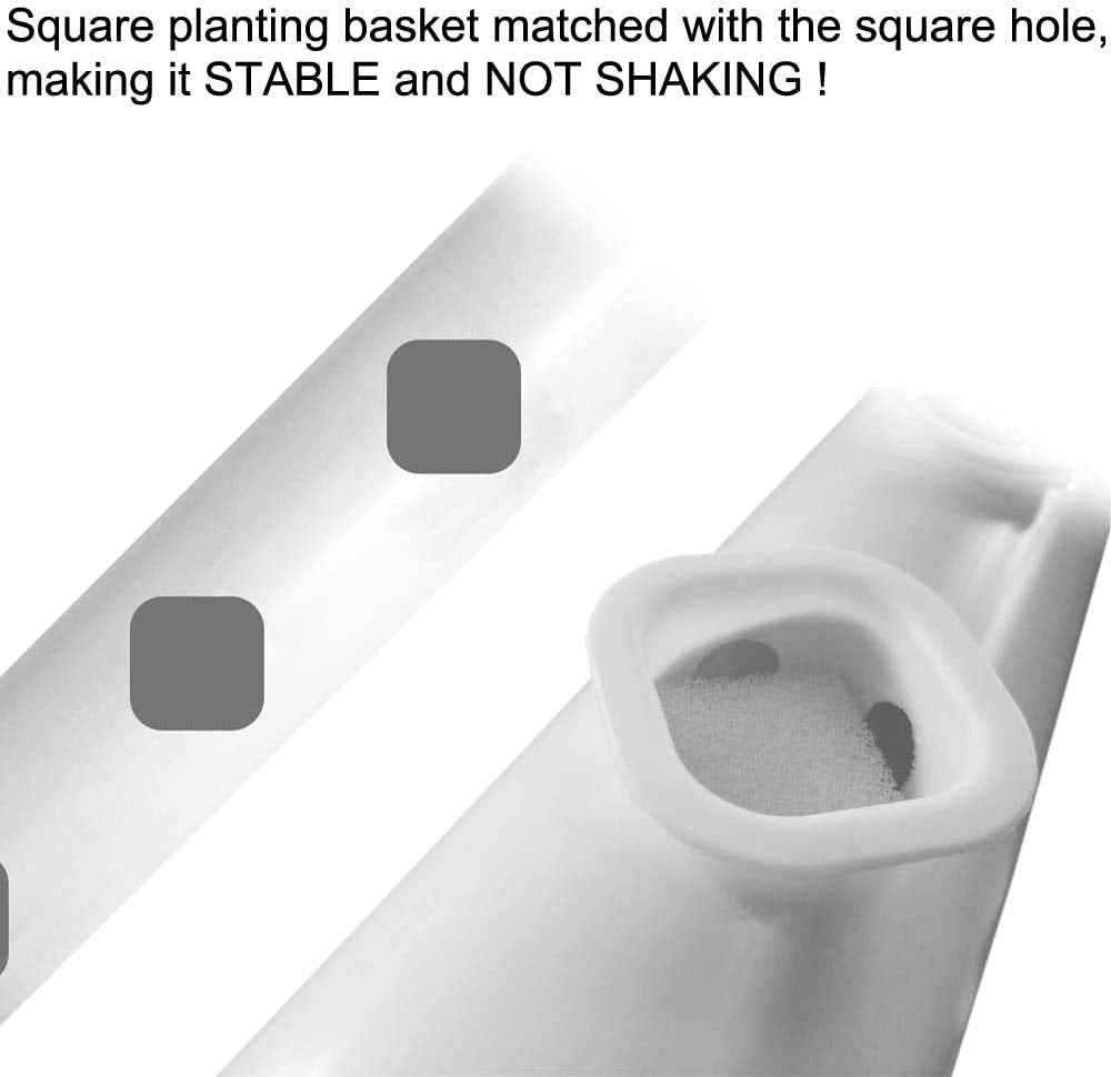 LAPOND Hydroponics Growing System Kit 72 Plant Sites 4 Layers Food-Grade PVC-U Pipes Hydroponic Grow Kit Gardening System with Water Pump, Timer,Net Pots and Sponge for Vegetables,Fruits,Herb
