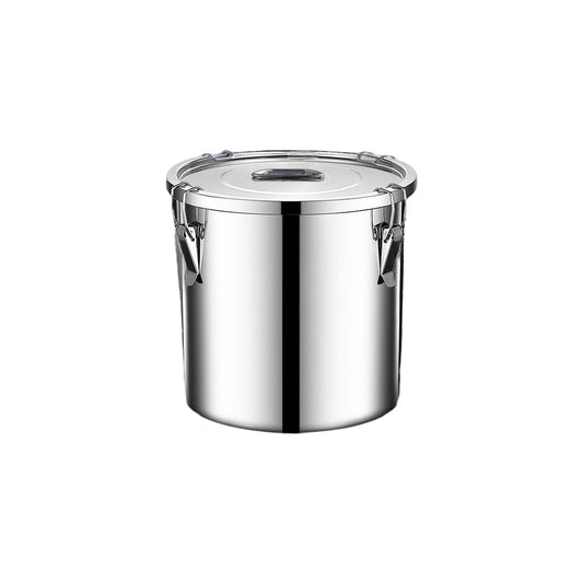 Verdeho stainless steel food storage containers with lids lock clips airtight container large airtight for rice flour sugar grain coffee bean storage containers Kitchen jar (1.59gal/6L)
