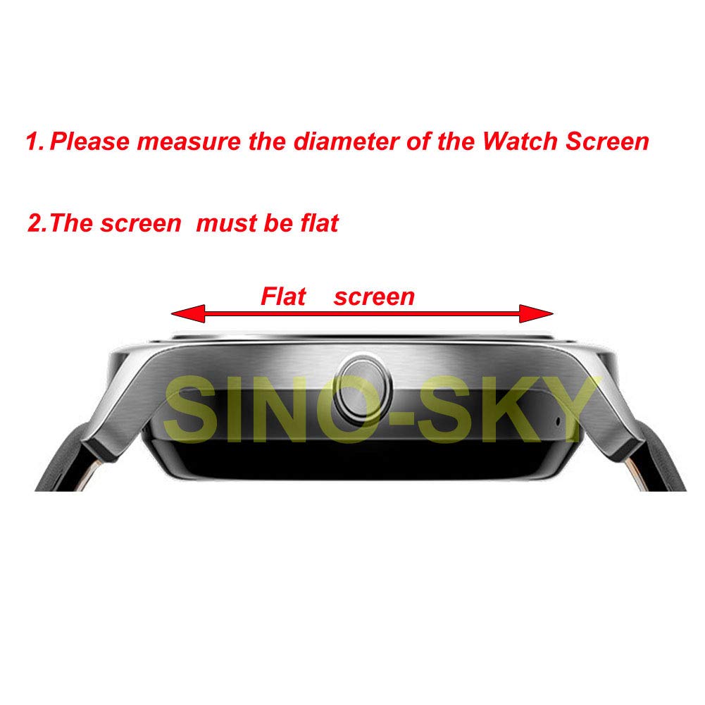 Sino-Sky [ 3-Pcs] Universal Round Smart Watch Hd Screen Protector,Anti-Scratch, Anti-Fingerprint, Bubble Free (33Mm)