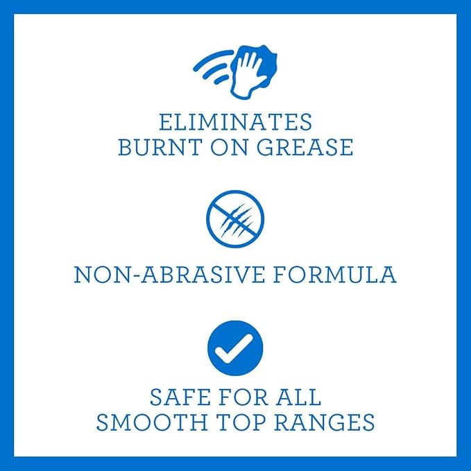 TriNova Premium Cooktop Cleaner and Scrubbing Pads. Best Cleaning Kit for Smooth Top Ranges & Stoves of Glass, Ceramic. Non-Abrasive and Scratch Free scouring sponges with Cream Formula