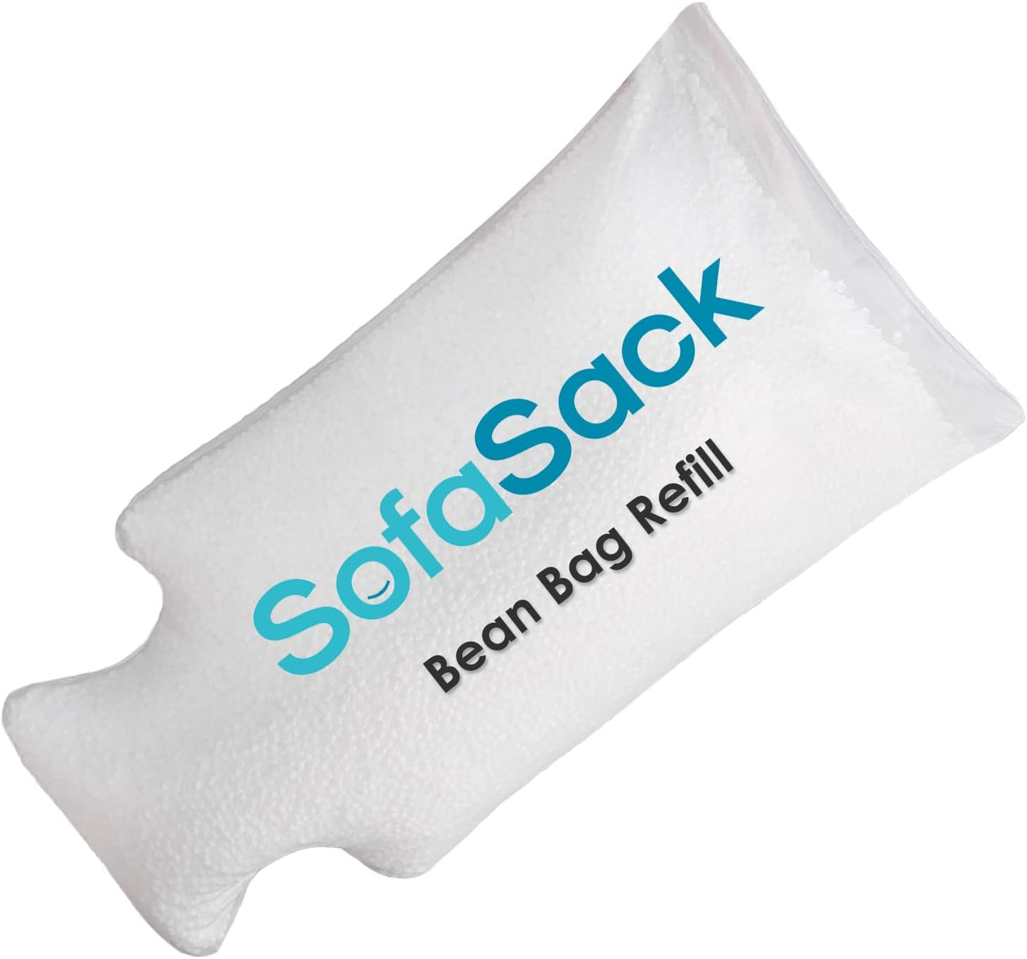 Sofa Sack Foam Filling Bean Bag Refill for Bean Bags, Loungers, and Pool Floats, 100L, White with EZ-Pour Zipper Spout