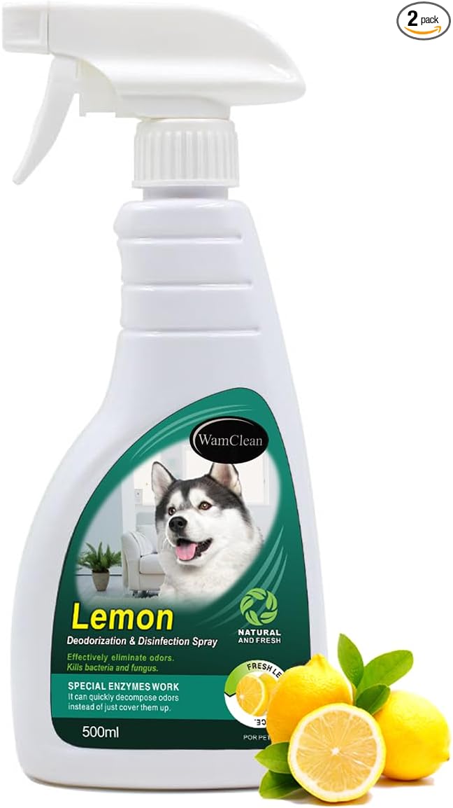 Pet Odor Stain Destroyer, Natural Lemon Oil strong Enzyme Cleaner, Fresh Scent, Pet-Safe Stain and Smell Remover, 500ml