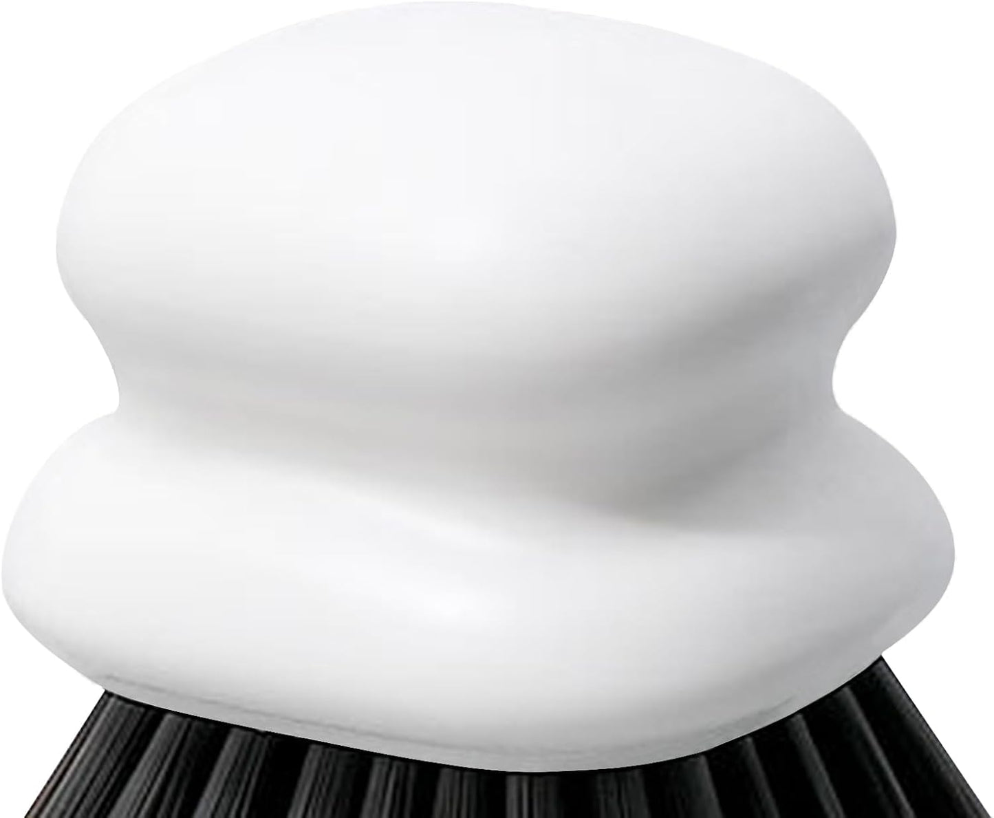 Dish Brush with Handle, Kitchen Scrub Brushes for Cleaning, Dish Scrubber with Nylon bristles for Sink, Pots, Pans(2Pack Black +2Pack White)