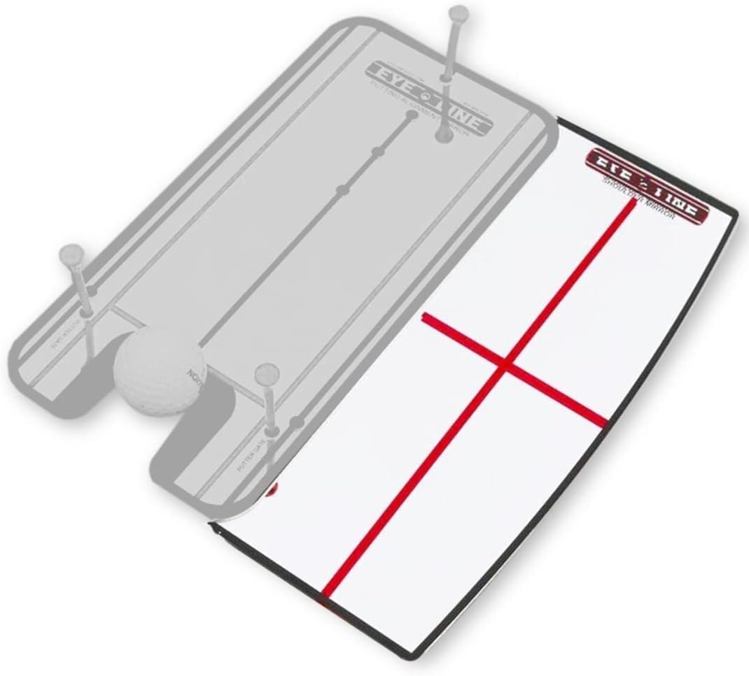EyeLine Golf Small Putting Alignment Shoulder Mirror - Portable Aids to Improve Your Putting Setup, Eye Placement, Putter Face Angle, Starting Line & Much More
