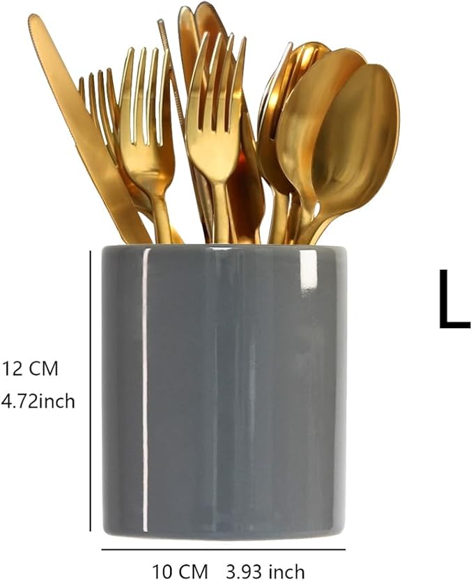Grey Spoon Holder,Cutlery Holder for Kitchen, Buffet Dining
