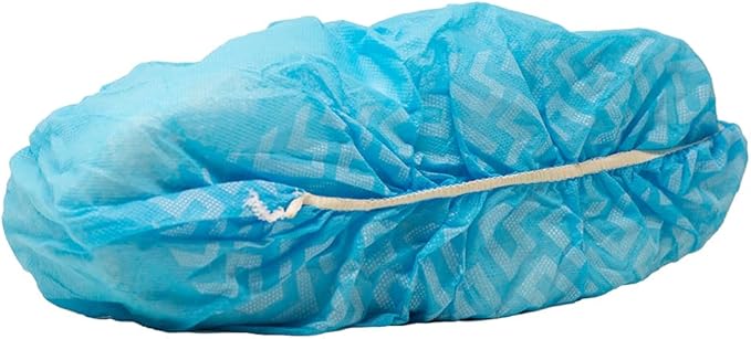 Tronex Non Slip Nonwoven Medical Disposable Shoe Cover, Fluid Resistant, Non-Skid Tread Pattern (100, Unisize)
