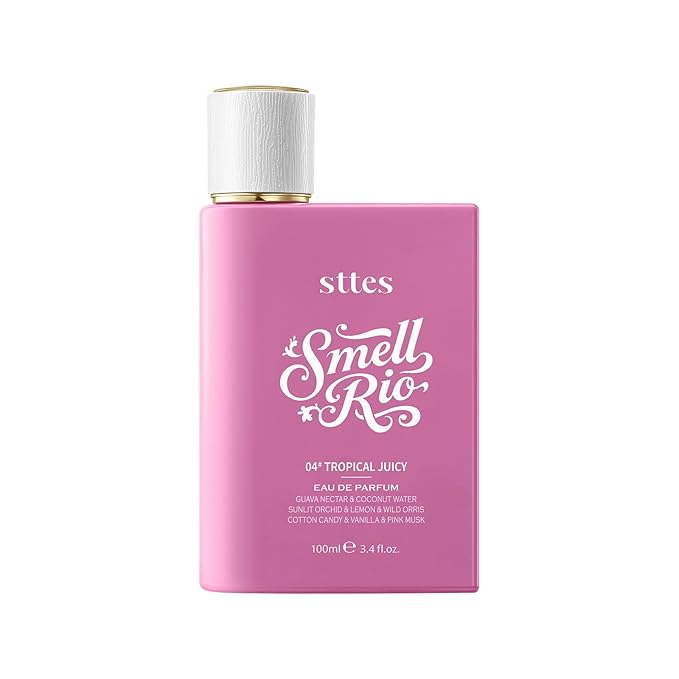 Sttes Perfume 04# (Original 408) – Perfume for Women – Long-Lasting Hair Guava, Orchid, Vanilla & Cotton Candy Notes – Fruity Scentual Fragrance Eau de Parfum 100ml (3.4 fl oz) – Tropical Juicy