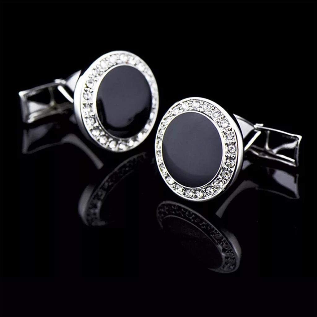 S&W Wedding Cufflinks for Men Cuffs with Gift Box Business for Tuxedo Shirts