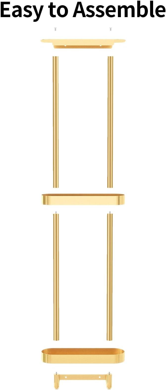 Towel Racks for Bathroom with Shower Caddy with Metal Shelf, 36.4 Inch Bathroom Towel Storage Wall Mounted, Gold