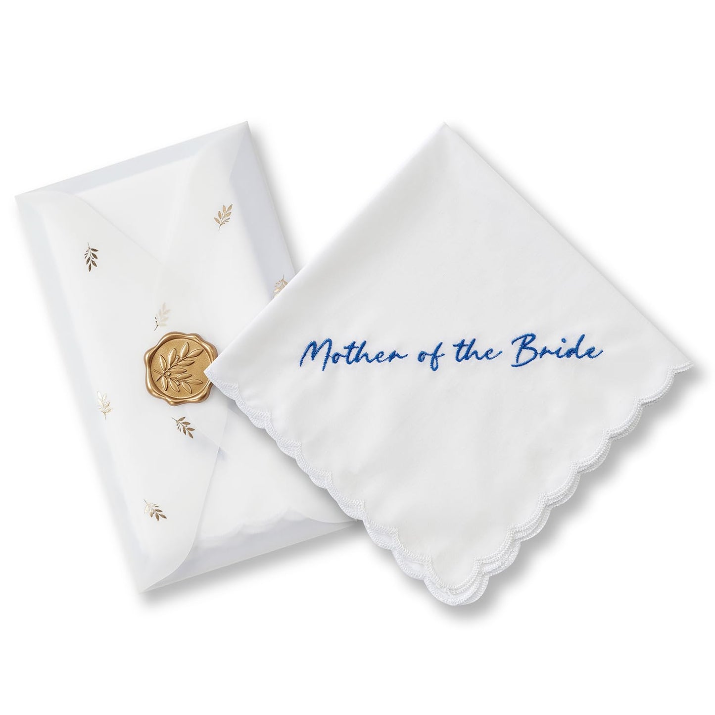 TRULIVA Wedding Gifts, Wedding Handkerchief, Mother of the Bride Gifts, Something Blue