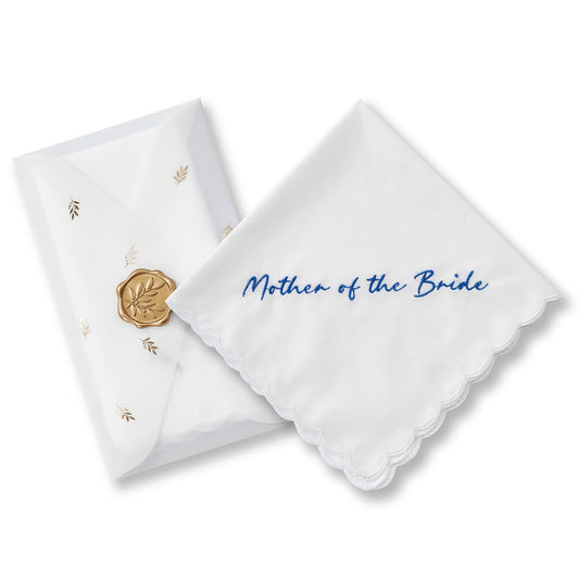 TRULIVA Wedding Gifts, Wedding Handkerchief, Mother of the Bride Gifts, Something Blue