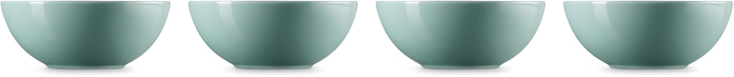 Le Creuset Stoneware Set of 4 Soup Bowls, 22 oz. (6.25") each, Sea Salt