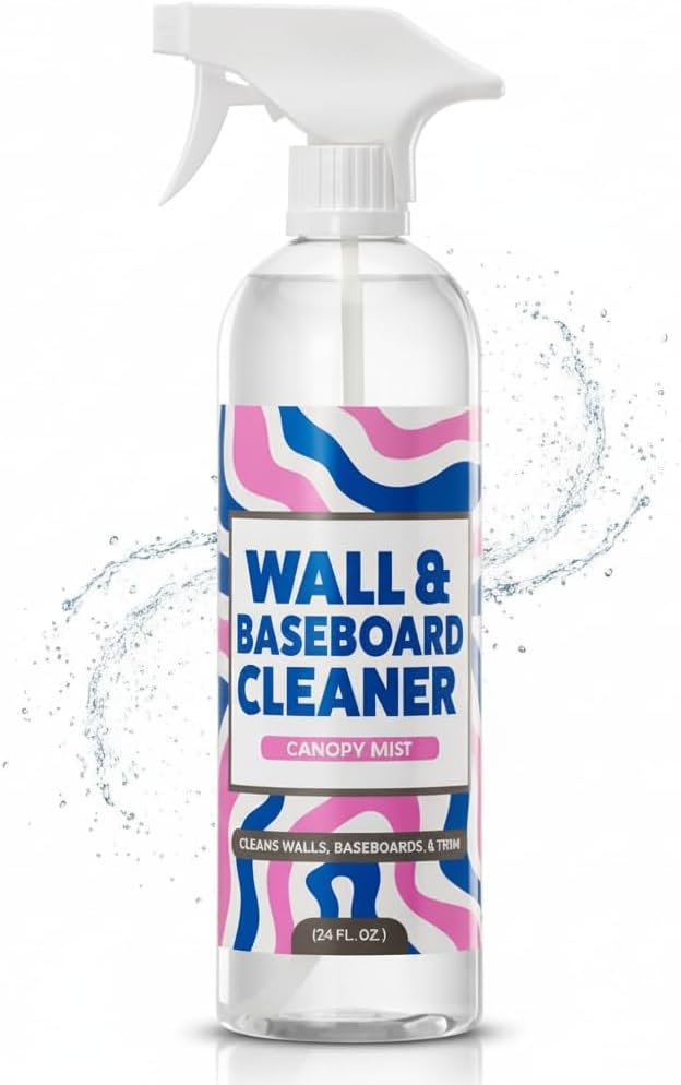 812 Wall Cleaner Spray – Safely Cleans Painted Walls, Baseboards, Kitchen Cabinets, Doors & More | Family & Pet Friendly | Made in America | 24oz.