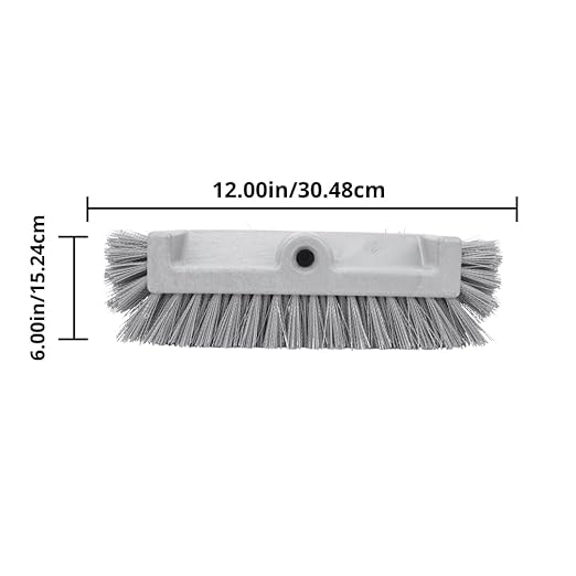 SPARTA 40422EC26 Floor Scrub Brush Head, Multi-Level, Dual Surface Plastic Block with Side Bristles, Crimped Polyester, Threaded Handle Hole, Ideal for Wide and Tight Spaces, BPA Free, 12 Inches, Pink