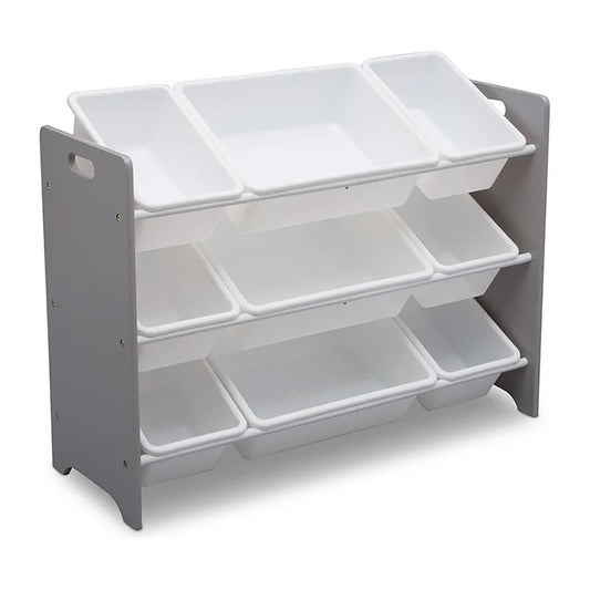 Delta Children MySize 9 Bin Plastic Toy Organizer - Greenguard Gold Certified, Grey