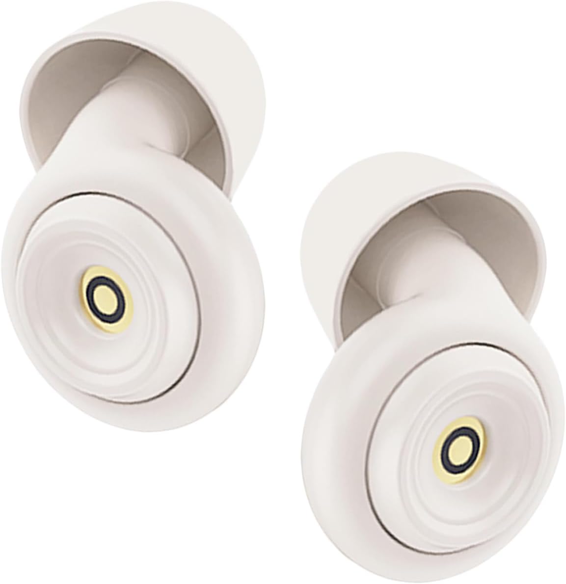 Ear Plugs for Sleeping Reusable Earplugs for Concerts Noise Cancelling Soft Silicone Noise Reduction Earbuds for Travel Focus Work 33-45dB Hearing Protection with 9 Ear Tips & Case (Off-White)