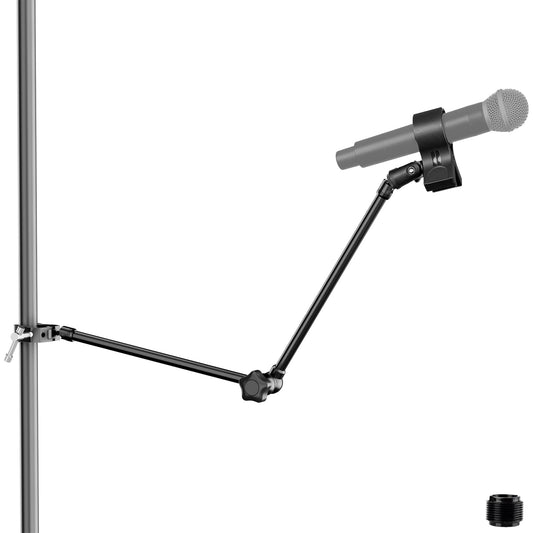 Mippko Microphone Stand Holder,21.5  Long Flexible Adjustable Magic Arm Super Crab Clamp Mic Clip 3/8 -16 To 5/8 -27 Adapter Mou