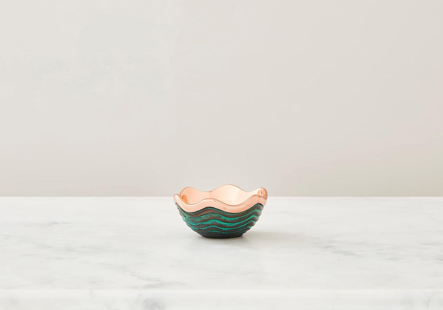 nambe Mini Copper Canyon Bowl | 4.5-Inch Fruit Bowl for Kitchen Counter, Table, Mantel Décor | Decorative Scalloped Edge Vegetable Basket | Salad Serving Bowl | 6.5-Ounce