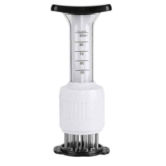 HMDIUM Stainless Steel Meat Injector - 1 Pack Seasoning Injector Marinade Injector for BBQ Turkey Chicken - Flavor Tenderizer Syringe for Poultry Cooking