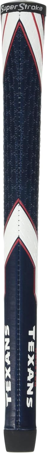 SuperStroke NFL Golf Club Grip, Standard Size, Black, Rubber, Textured