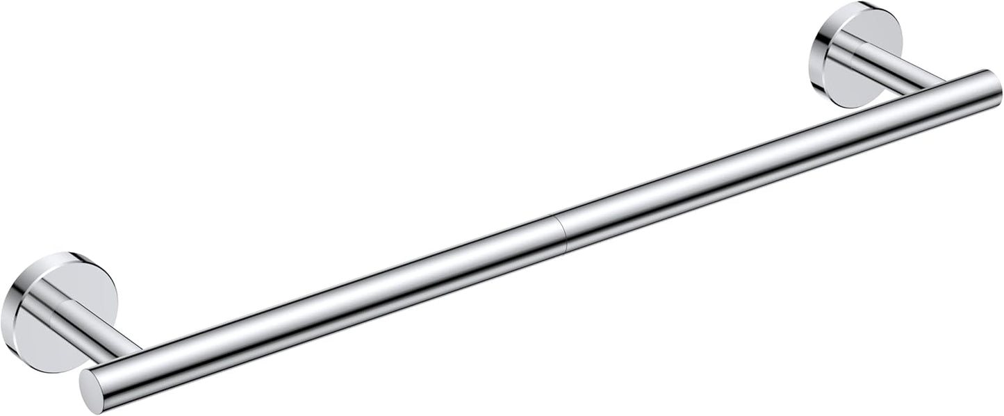 FORIOUS Towel Bar Wall Mounted, Stainless Steel Towel Racks for Bathroom, Includes Wall Mounting Hardware (Chrome, 20 Inch)
