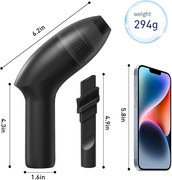 4.3Kpa Keyboard Vacuum Cleaner Portable Computer Vacuum Handheld Vacuum Cleaner Cordless Dust Cleaner for Car Sewing Machine Pet Hairs Crumbs Laptop Desktop Piano
